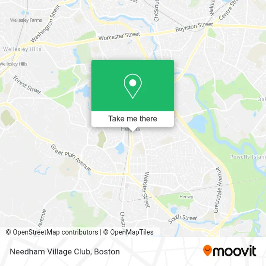 Needham Village Club map