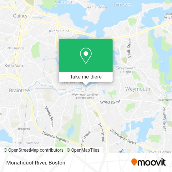 Monatiquot River map