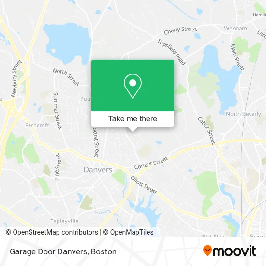 Garage Door Danvers map
