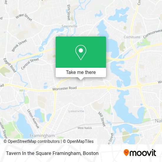 Tavern In the Square Framingham map