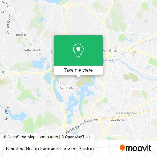 Brandeis Group Exercise Classes map