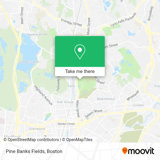 Pine Banks Fields map