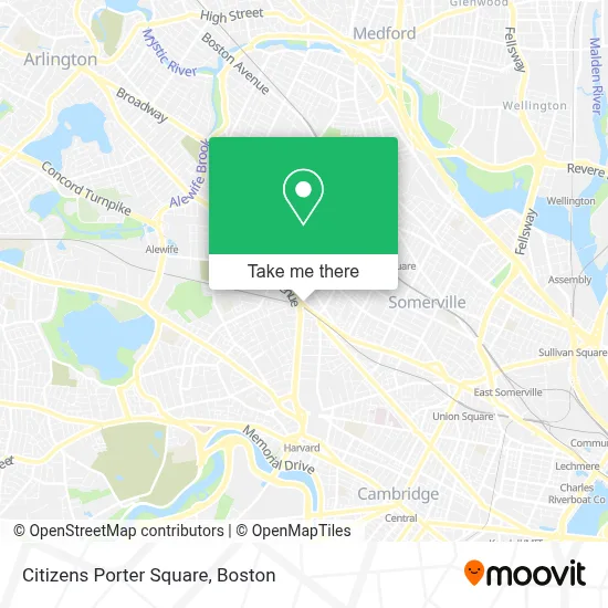 Citizens Porter Square map