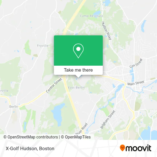 X-Golf Hudson map