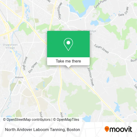 North Andover Laboom Tanning map