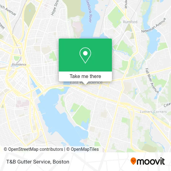 T&B Gutter Service map