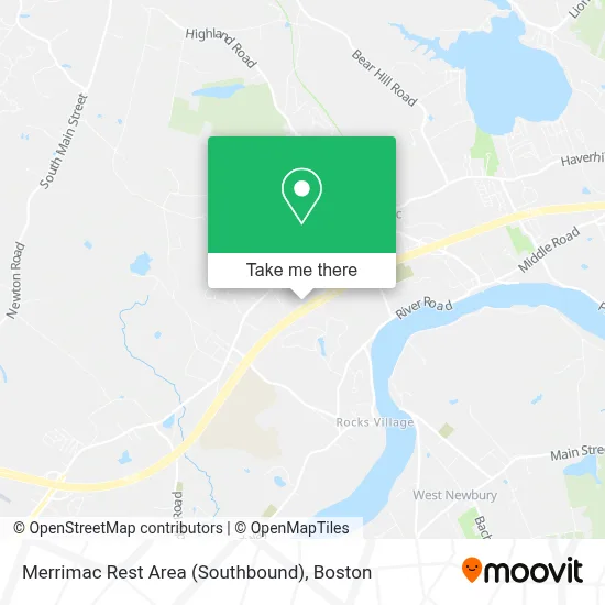 Merrimac Rest Area (Southbound) map