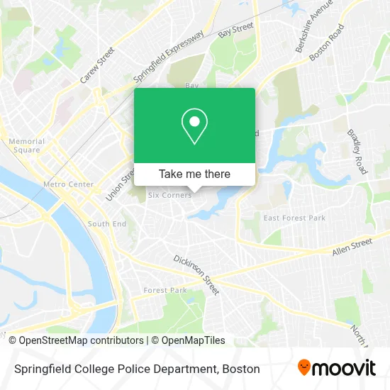 Springfield College Police Department map