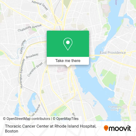 Thoracic Cancer Center at Rhode Island Hospital map