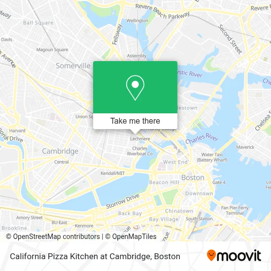 California Pizza Kitchen at Cambridge map