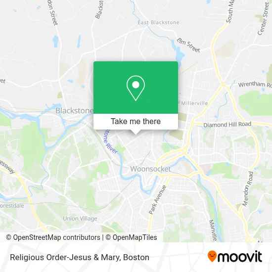 Religious Order-Jesus & Mary map