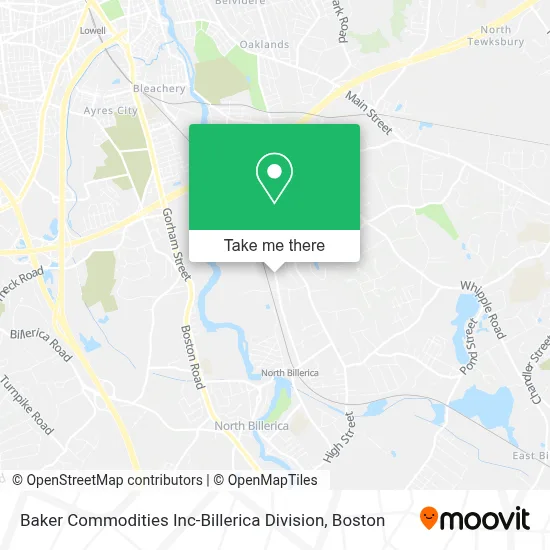 Baker Commodities Inc-Billerica Division map