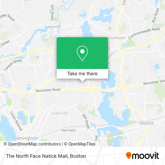 The North Face Natick Mall map