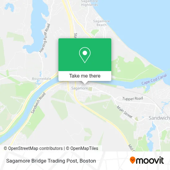 Sagamore Bridge Trading Post map