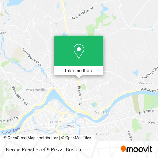 Bravos Roast Beef & Pizza, map