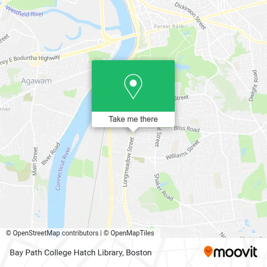 Bay Path College Hatch Library map