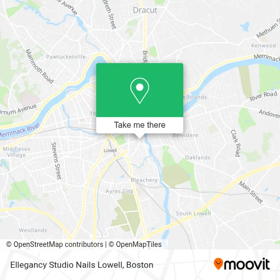 Ellegancy Studio Nails Lowell map