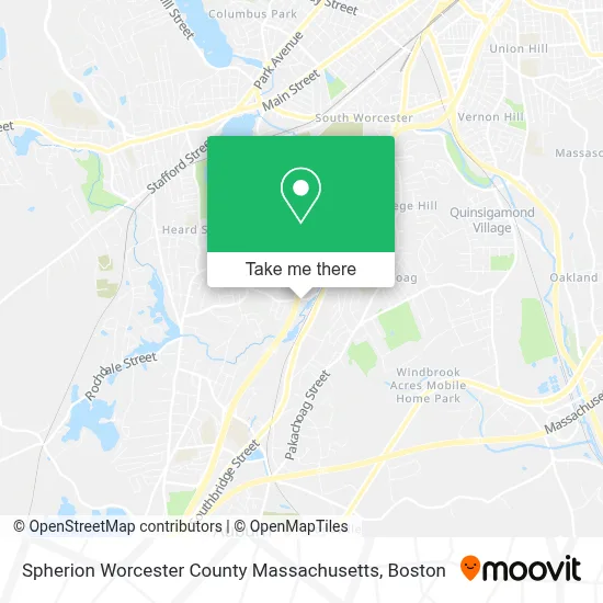 Spherion Worcester County Massachusetts map