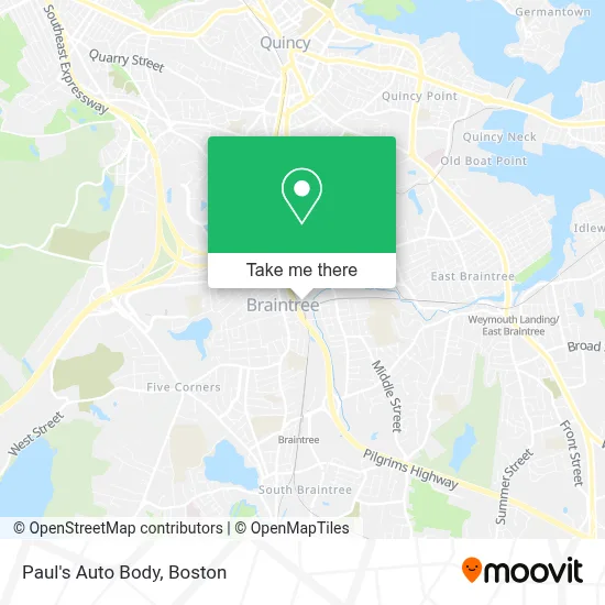 Paul's Auto Body map