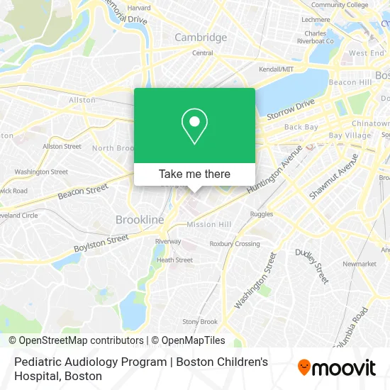 Pediatric Audiology Program | Boston Children's Hospital map