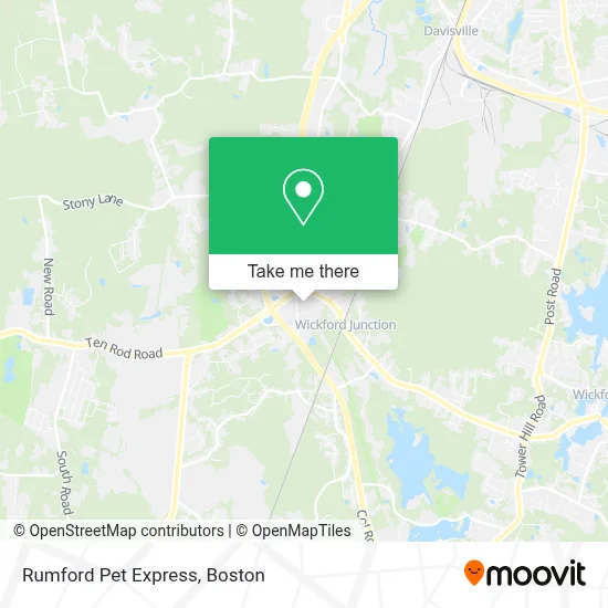 Rumford Pet Express map