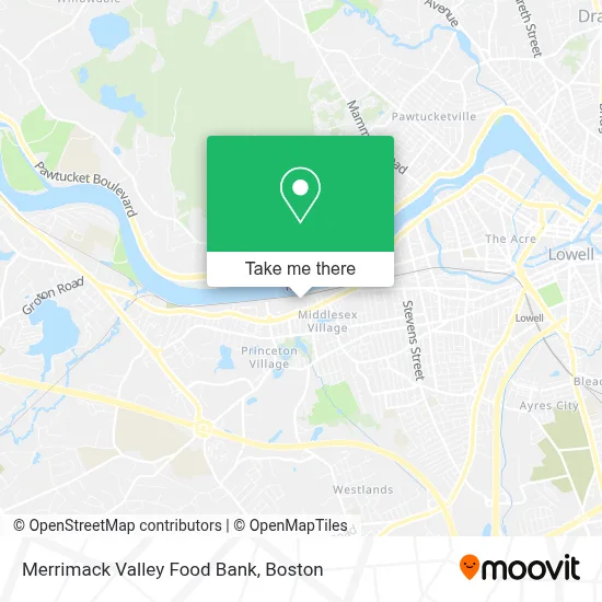 Merrimack Valley Food Bank map