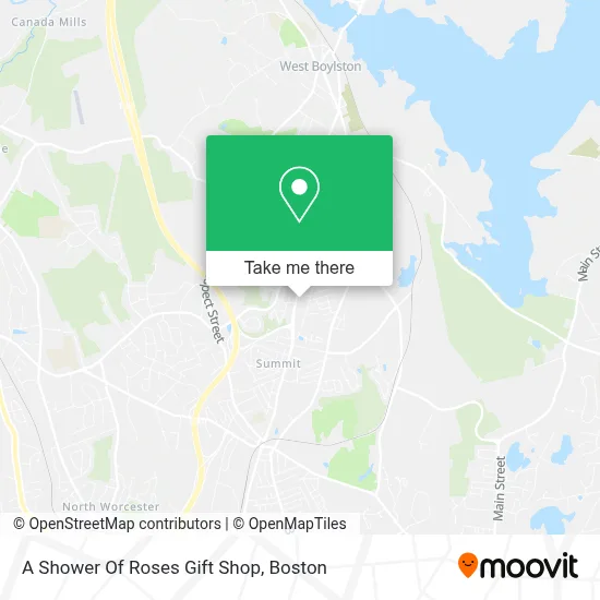 A Shower Of Roses Gift Shop map