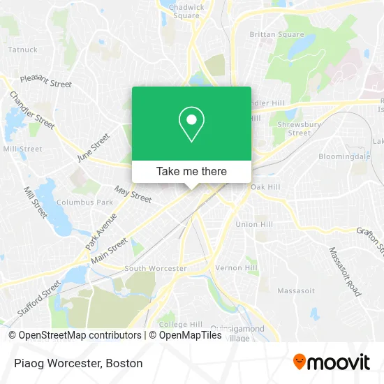 Piaog Worcester map