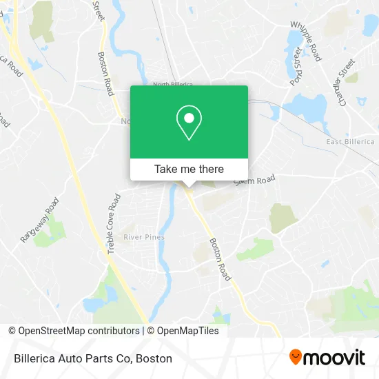 Billerica Auto Parts Co map