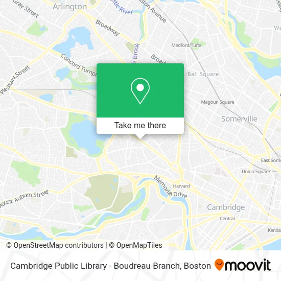 Cambridge Public Library - Boudreau Branch map