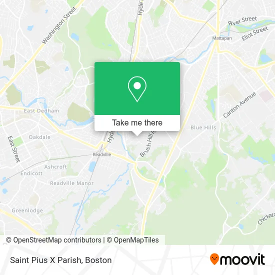 Saint Pius X Parish map