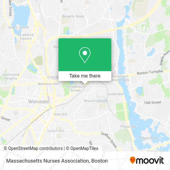 Massachusetts Nurses Association map