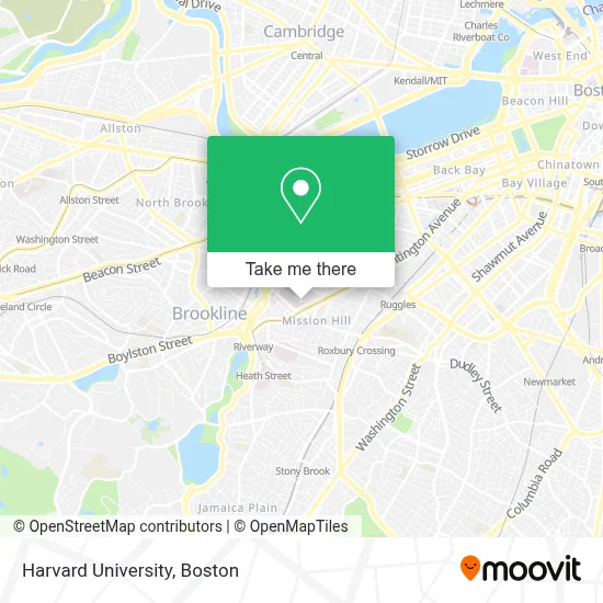 Harvard University map