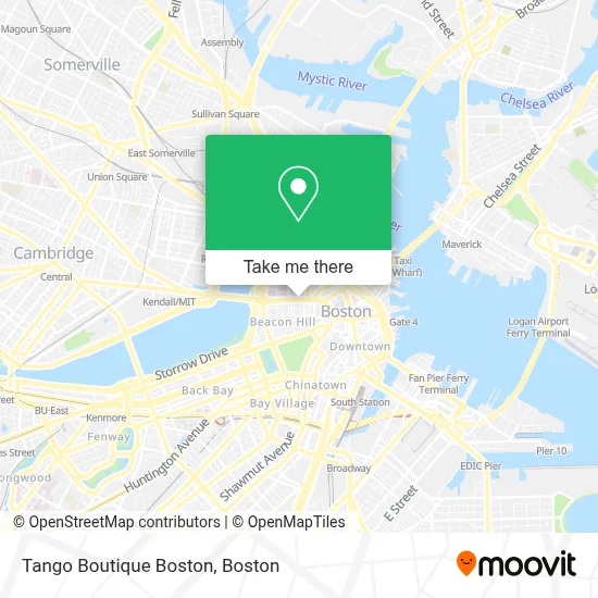 Tango Boutique Boston map