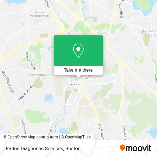 Radon Diagnostic Services map