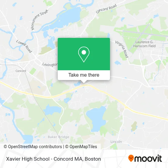 Xavier High School - Concord MA map