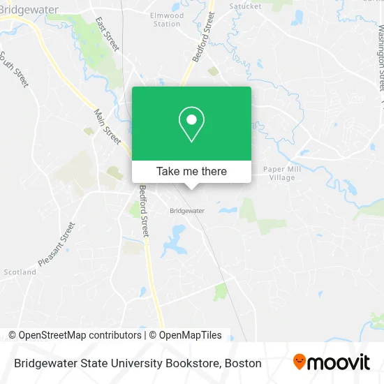 Bridgewater State University Bookstore map