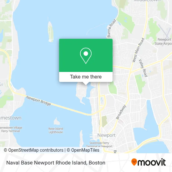 Naval Base Newport Rhode Island map