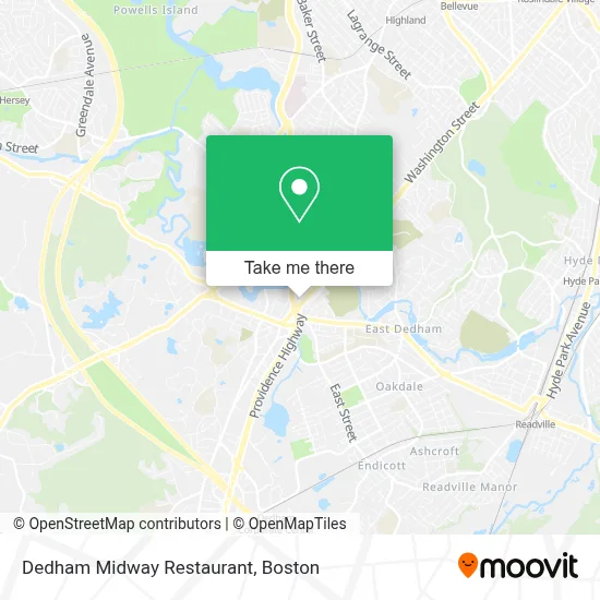 Dedham Midway Restaurant map