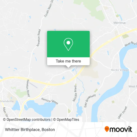 Whittier Birthplace map