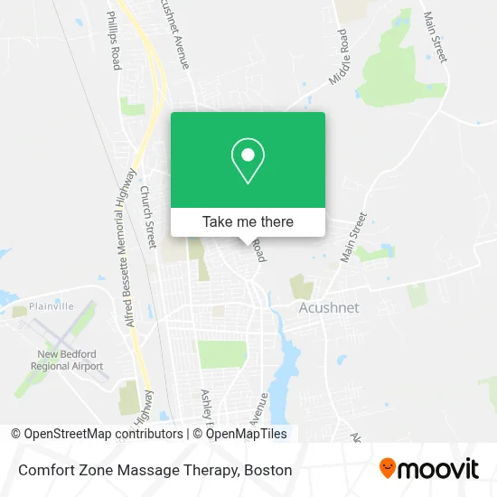 Comfort Zone Massage Therapy map