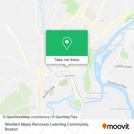 Western Mass Recovery Learning Community map