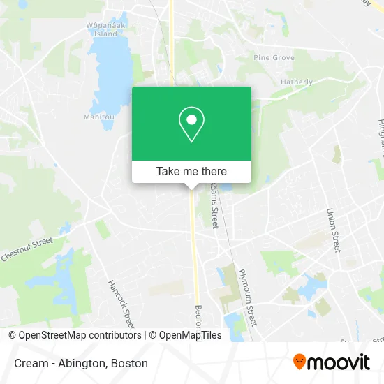 Cream - Abington map