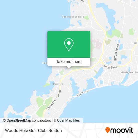 Woods Hole Golf Club map