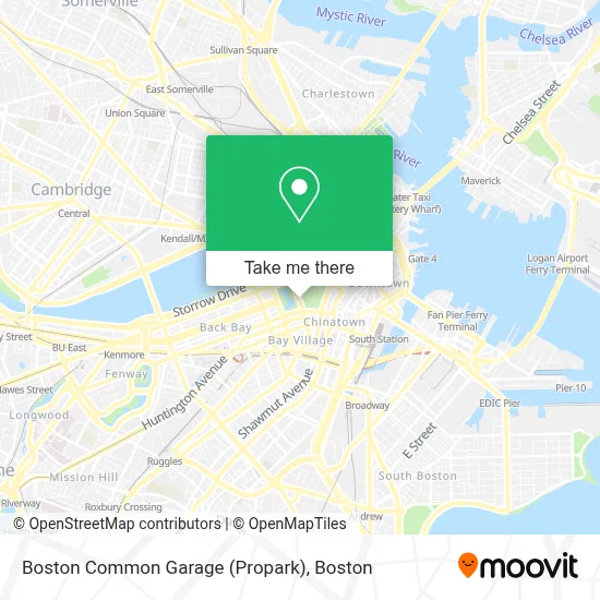 Boston Common Garage (Propark) map