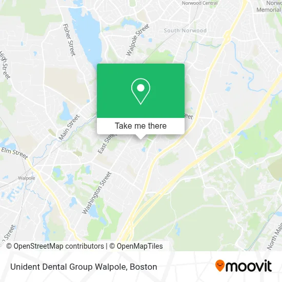 Unident Dental Group Walpole map