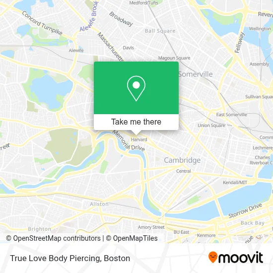 True Love Body Piercing map