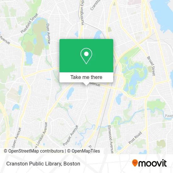 Cranston Public Library map
