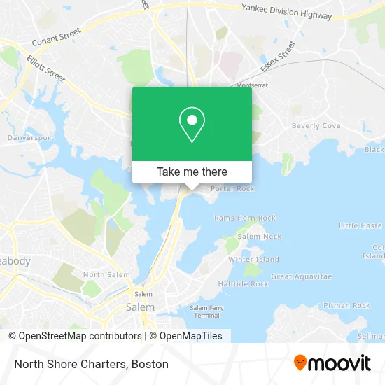 North Shore Charters map