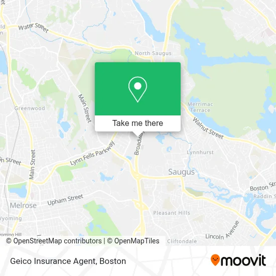 Geico Insurance Agent map